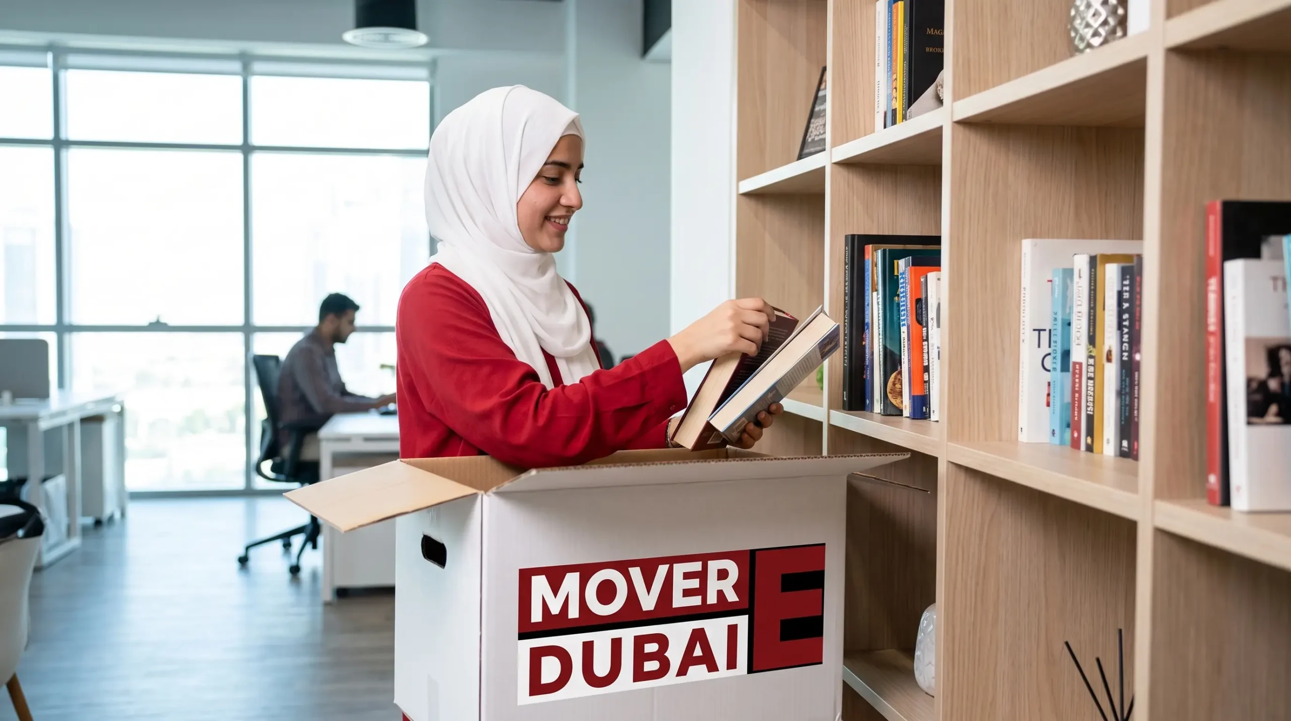 Office workstations being dismantled for a commercial move in Dubai